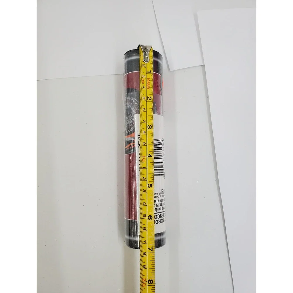 Brewster Motorcycle Wallpaper Border Pre-Pasted Red Black 5 Yards 241B63545‎